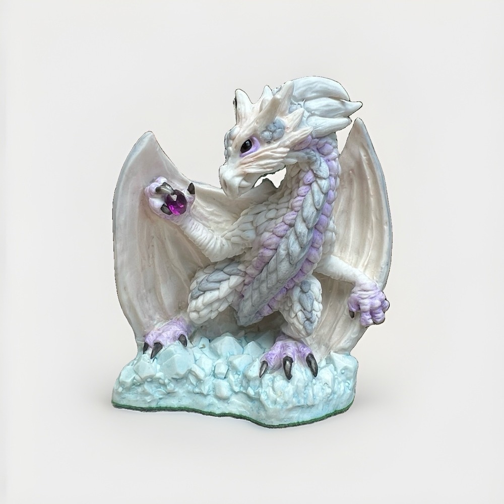 Vintage Enchantica Limited Edition Dragon Figure Nightflame Crystal 1997